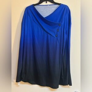 Women’s Blue Ombré wrap Tshirt
